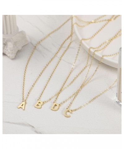 Initial Necklaces for Women, Dainty Gold Letter Necklace 14k Gold Plated Personalized Tiny Initial Pendant Necklace Monogram ...