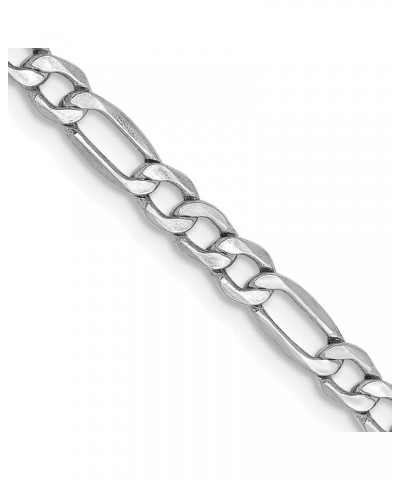 14K White Gold 3.5mm Semi-Solid Figaro with Lobster Lock Chain -16.0" 18.0" 20.0" 22.0" 24.0" 26.0 16.0 Inches $149.48 Necklaces