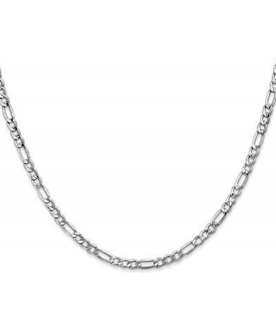 14K White Gold 3.5mm Semi-Solid Figaro with Lobster Lock Chain -16.0" 18.0" 20.0" 22.0" 24.0" 26.0 16.0 Inches $149.48 Necklaces