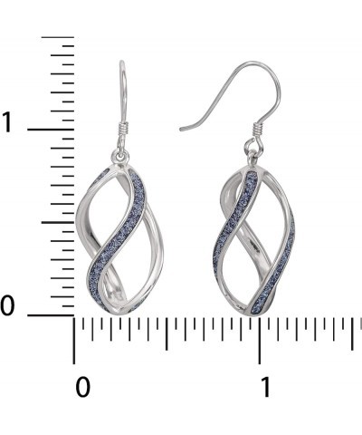 Sterling Silver 925 Dangle Drop Earrings for Women Gliter Twist $11.25 Earrings