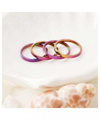 Gold Rings for Women Non Tarnish 14K Gold Plated Rings Statackable Rings Stainless Steel Band Rings Gold Knuckler Rings for B...