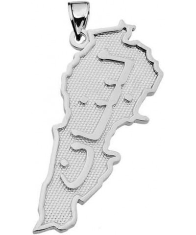 Fine Lebanon Country Pendant Necklace in Solid Sterling Silver 22.0 Inches $25.19 Necklaces