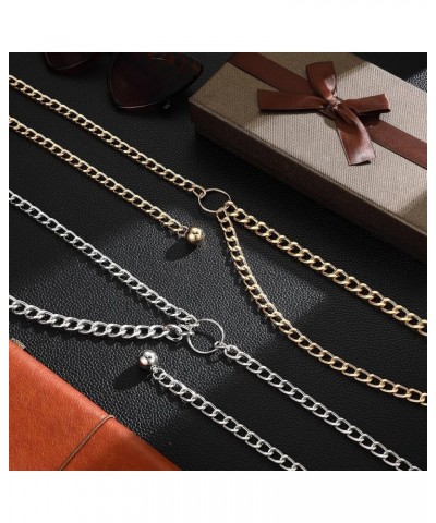 2 PCS Chain Belt Waist Chain Belt for Women Girl Cute Body Belly Link Belt Chain Tight Jeans Dress Boho Waist Chain Stylish 3...