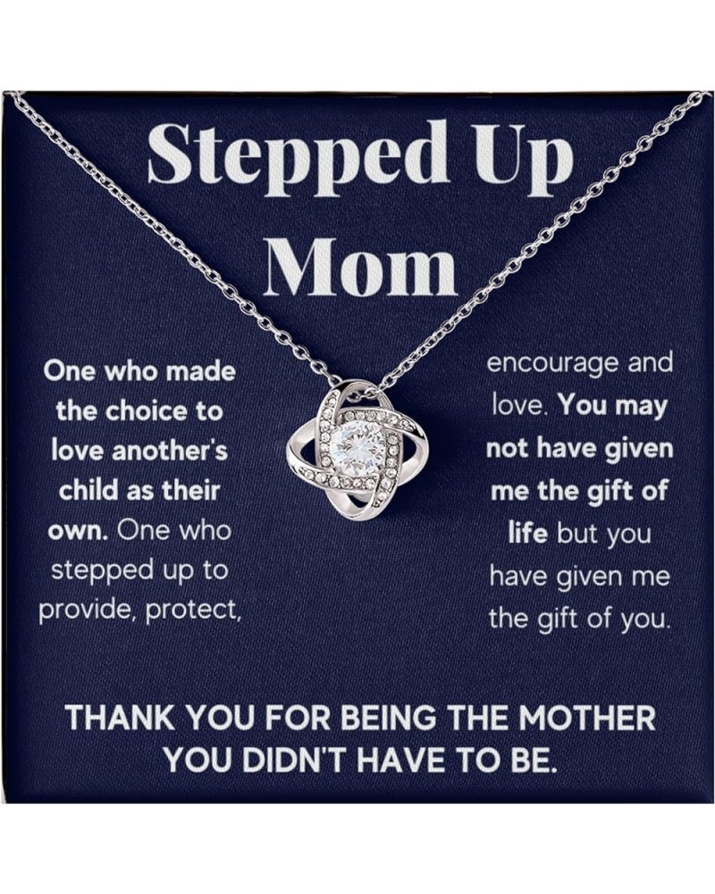 Bonus Mom Necklace Gifts Step Mom Mothers Day Gift Stepped Up Mom From Step Daughter Stepson To My Bonus Mom Pendant Jewelry ...