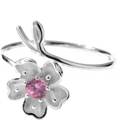 Japan Sakura Tree Branch 925 Sterling Silver Adjustable Ring $13.99 Body Jewelry