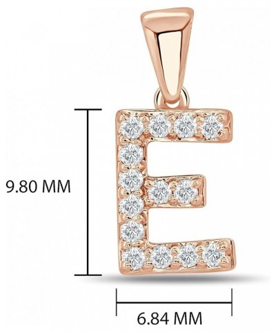 14k Rose Gold Diamond Initial Pendant Necklace (1/10cttw) 18-inch Box Chain E $109.22 Necklaces