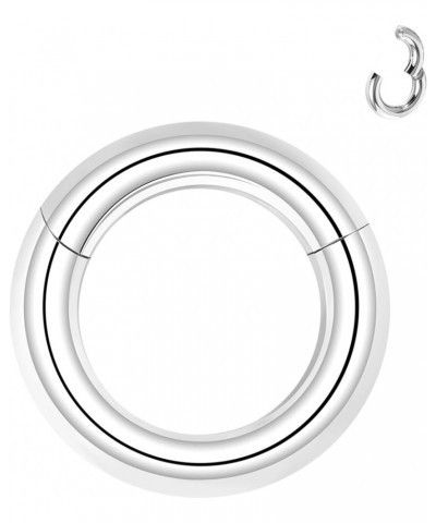 Hinged Segment Clicker PA Ring Spring Action BCR Rings, 2G 4G 6G 8G 10G 12G Septum Nose Rings, Surgical Steel Pierced Body Je...