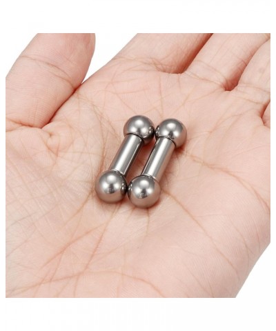 G23 Titanium PA Ring Internally Threaded Straight Barbell Nipple Ring 2G 4G 6G 8G 12G 14G 16G Tongue Rings Body Piercing Jewe...