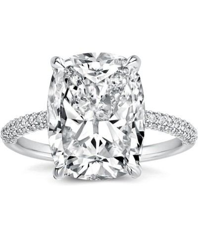 5.5CT Promise Ring for Women, Cushion Cut Ring, 18K White Gold Plated 925 Sterling Silver Ring 5.5 $35.00 Rings