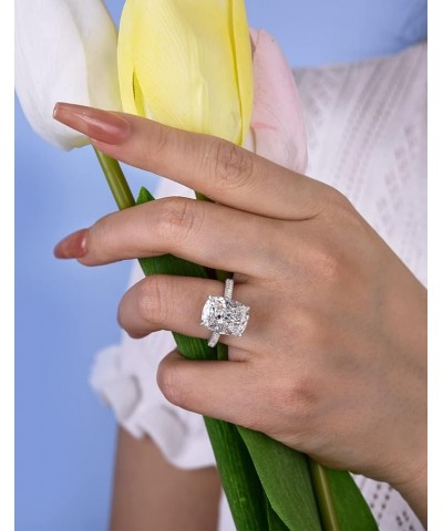 5.5CT Promise Ring for Women, Cushion Cut Ring, 18K White Gold Plated 925 Sterling Silver Ring 5.5 $35.00 Rings