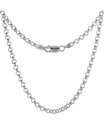 Sterling Silver Italian Rolo Chain Necklace 3.5mm Nickel Free sizes 7-30 inch 7.0 Inches $34.41 Necklaces