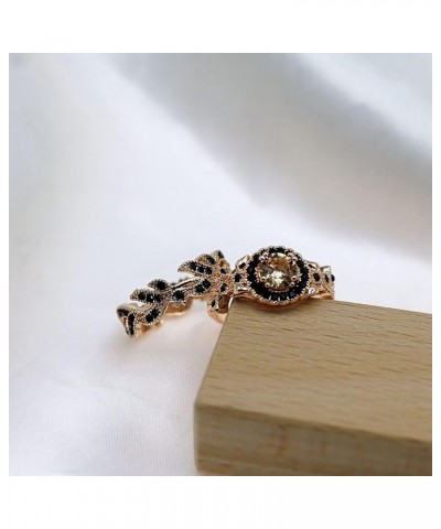 2Pcs Crystal Flower Cocktail Rings Elegant Rhinestone Floral Engagement Wedding Statement Rings Uniquely Fashion Jewelry for ...