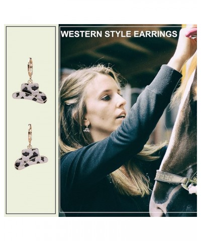 Cowboy Cowgirl Boot Hat Earrings Cute Western Earrings Gifts Women Dangle Drop Enamel Earrings Cosas Vaqueras Para Mujer Hat ...