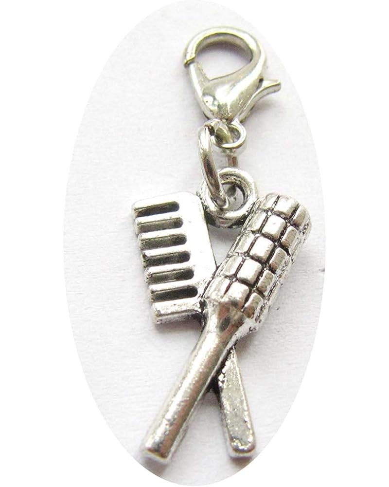 Scissors Charm, Sewing Machine Charm, Scissors Charm, Scissors Clip on Charm (Bronze Sewing Machine 1.8x2cm) comb 2.1x1.2cm $...