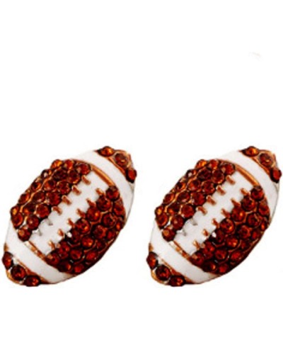 Unique Rhinestone Stud Earrings Cute Basketball Volleyball Baseball Soccer Football Rugby Shiny Crystal Sport Earrings for Wo...