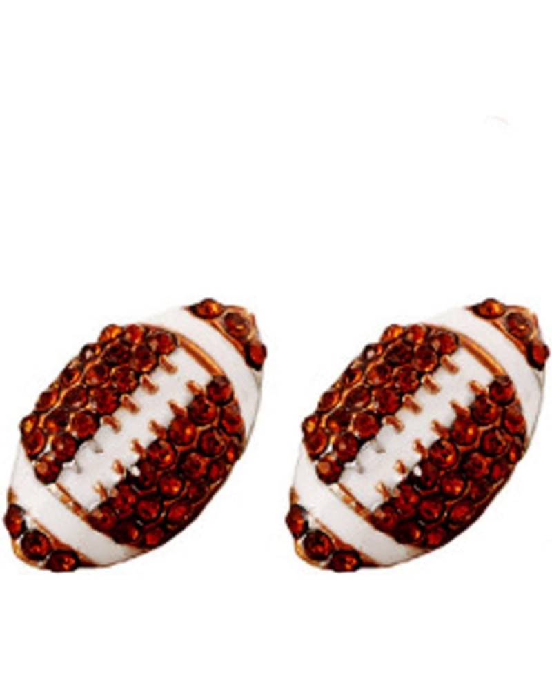 Unique Rhinestone Stud Earrings Cute Basketball Volleyball Baseball Soccer Football Rugby Shiny Crystal Sport Earrings for Wo...