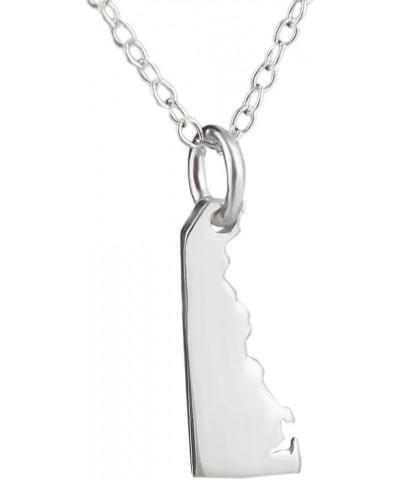 925 Sterling Silver US States Pendant Necklaces DELAWARE $9.89 Necklaces