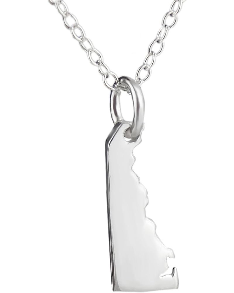 925 Sterling Silver US States Pendant Necklaces DELAWARE $9.89 Necklaces