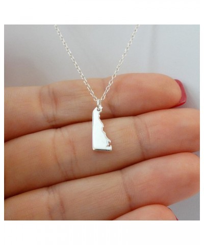 925 Sterling Silver US States Pendant Necklaces DELAWARE $9.89 Necklaces