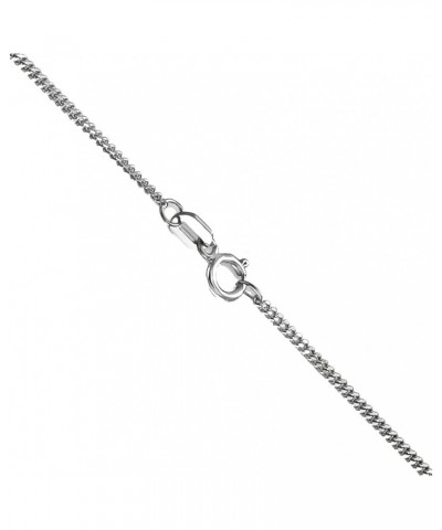 Curb Link Pendant Chain Necklace - 14K Yellow and White Gold - 10" 13" 16" 18" 20" 24" inches Length - 0.90mm and 1.30mm Widt...