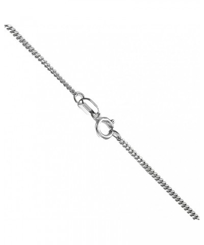 Curb Link Pendant Chain Necklace - 14K Yellow and White Gold - 10" 13" 16" 18" 20" 24" inches Length - 0.90mm and 1.30mm Widt...