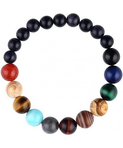 Natural Stone Eight Planet Yoga Chakra Universe and Galaxy Bead Bracelet for Men and Women, Trendy Jewelry Gifts for Her, Ann...