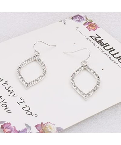 I Can't Say"I Do" Without You | Bridesmaid Earrings for Women Girls, 1-4-6-8 Sets Marquise Shape Drop Dangle Earrings for Wed...