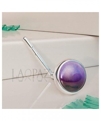 Sterling Silver Nose Stud - L Shape Nose Pin Piercing - Handmade Nose Stud for Women Amethyst $7.64 Body Jewelry