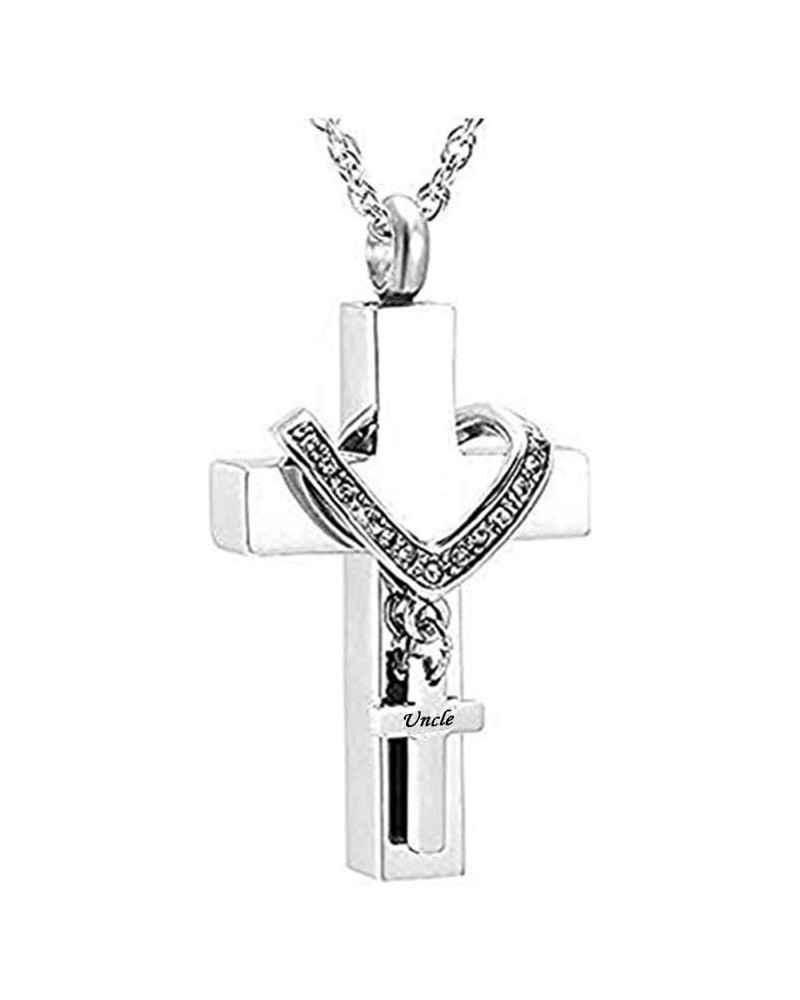 Cross Urn Necklaces for Ashes Cremation Crucifix Keepsake Memorial Pendant Necklace Uncle $9.17 Necklaces