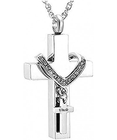 Cross Urn Necklaces for Ashes Cremation Crucifix Keepsake Memorial Pendant Necklace Uncle $9.17 Necklaces