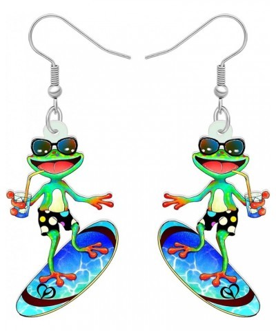 Cute Weird Acrylic Frog Earrings Dangle Funny Animals Jewelry for Women Girls Kids Charms Hawaii C $6.59 Earrings