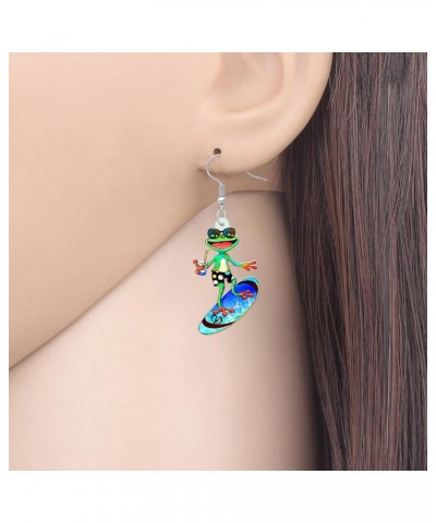 Cute Weird Acrylic Frog Earrings Dangle Funny Animals Jewelry for Women Girls Kids Charms Hawaii C $6.59 Earrings