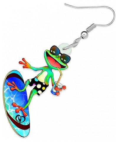 Cute Weird Acrylic Frog Earrings Dangle Funny Animals Jewelry for Women Girls Kids Charms Hawaii C $6.59 Earrings