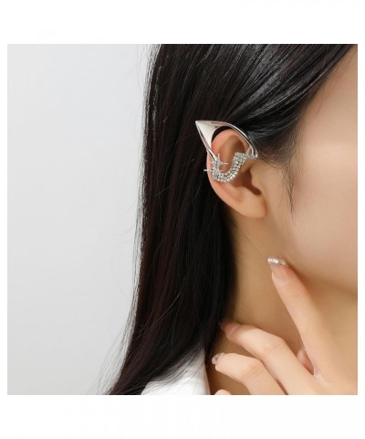 Silver Cute Elf Ears Ear Hooks No Piercing Ear Clips Simple Earrings $8.99 Earrings