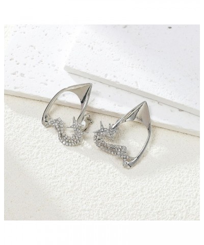 Silver Cute Elf Ears Ear Hooks No Piercing Ear Clips Simple Earrings $8.99 Earrings