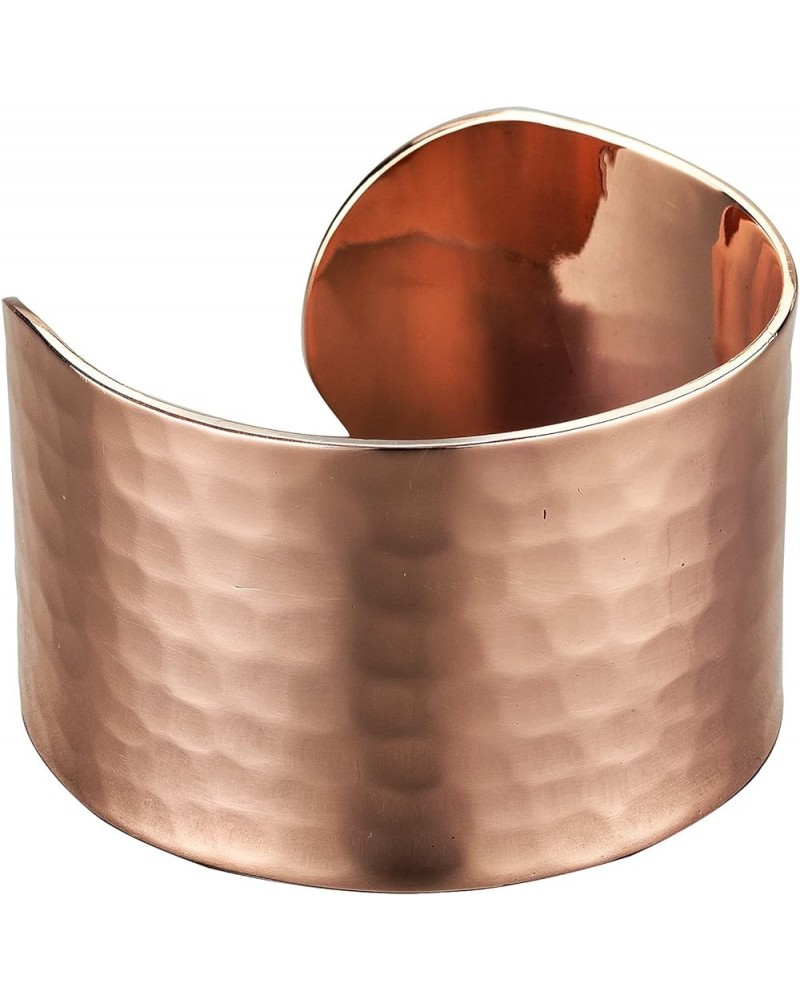 Hand Crafted Thickest 100% Turkish Hammered Copper Unisex Cuff Bracelet, 1.5mm Thick Solid Uncoated Pure Copper, Reduce Joint...