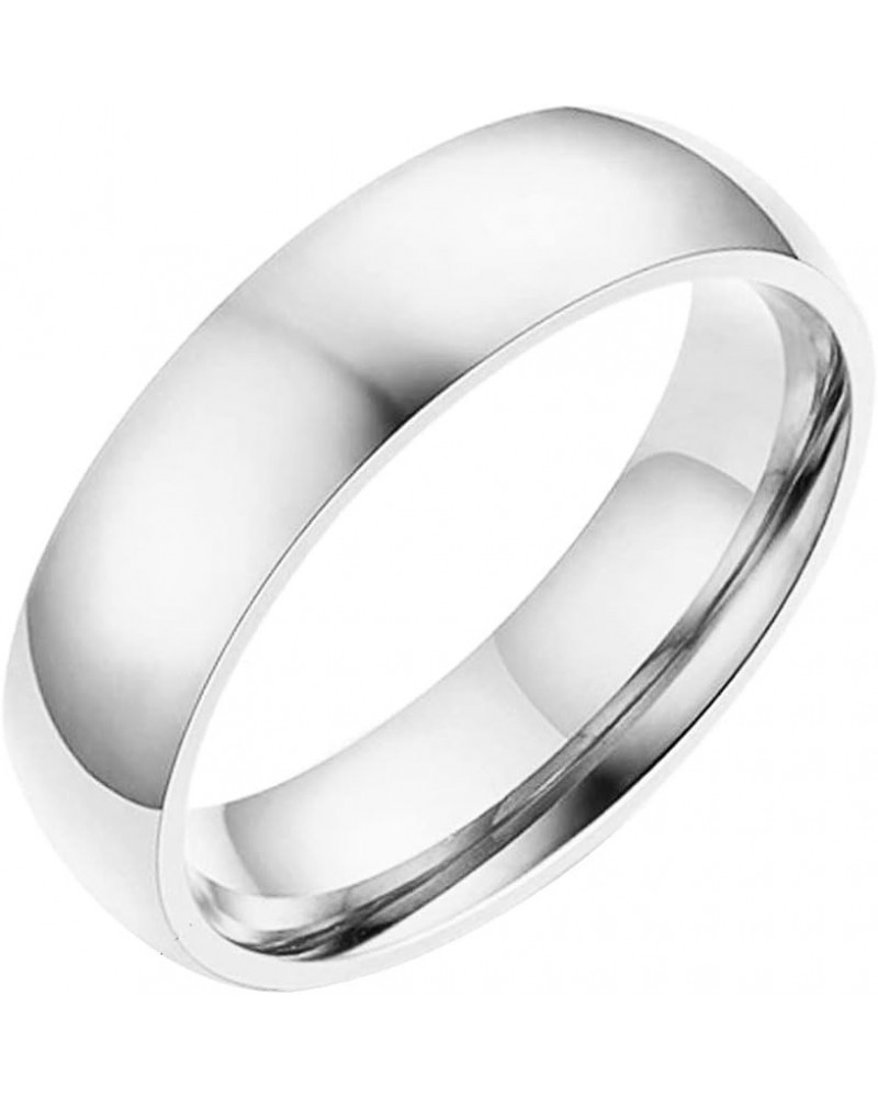 Men Women Stainless Steel Smooth Rings 4MM Width,Gold,High Palted 6mm Sliver $8.70 Rings