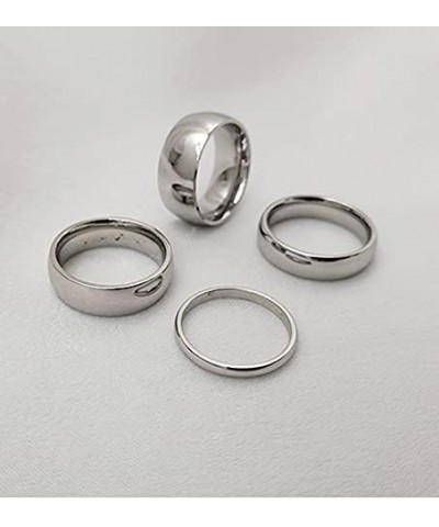 Men Women Stainless Steel Smooth Rings 4MM Width,Gold,High Palted 6mm Sliver $8.70 Rings