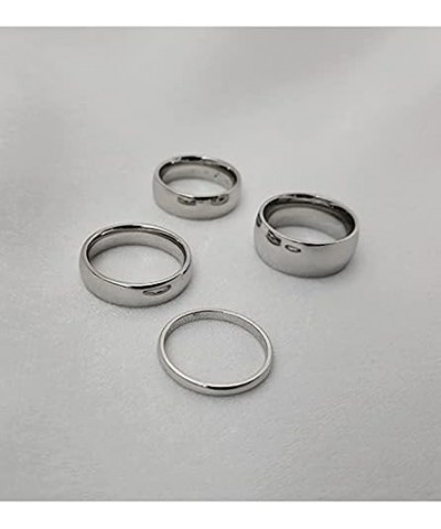 Men Women Stainless Steel Smooth Rings 4MM Width,Gold,High Palted 6mm Sliver $8.70 Rings