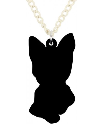 Acrylic Sweet Yorkshire Terrier Dog Necklace Chain Pendant Collar Animal Pet Jewelry For Women Gifts Charm Grey $7.64 Necklaces