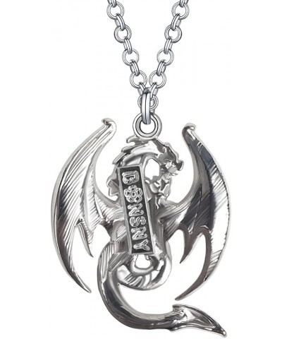 Enamel Alloy Fantasy Dragon Necklace Dinosaur Pendant Novelty Jewelry for Women Girls Festival Charms Gifts Blue $10.43 Neckl...