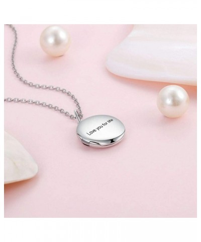 Personalised Locket Necklace for Women Customised Locket Necklace Photo Charm Heart Lockets Engraved Name Necklace Picture Me...