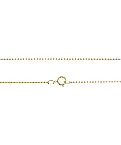 Sterling Silver Chain Necklace In Silver, 14K Gold Plate or Rose Gold Plated 18 14k Yellow Gold Plated Sterling Silver Ball C...