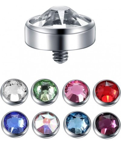 14G Micro Dermal Anchor Top Crystal Top Dermal Piercings Surface Skin Piercing Body Jewelry 8PCS 5mm top, Mixed Color $8.66 B...