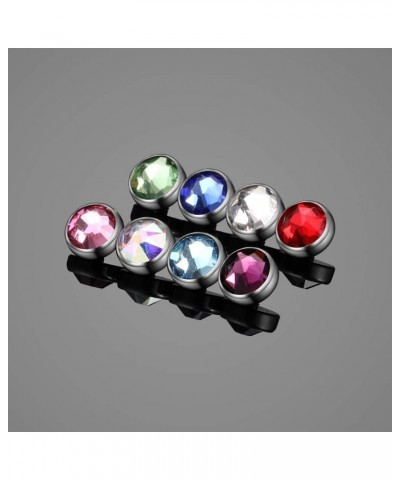 14G Micro Dermal Anchor Top Crystal Top Dermal Piercings Surface Skin Piercing Body Jewelry 8PCS 5mm top, Mixed Color $8.66 B...