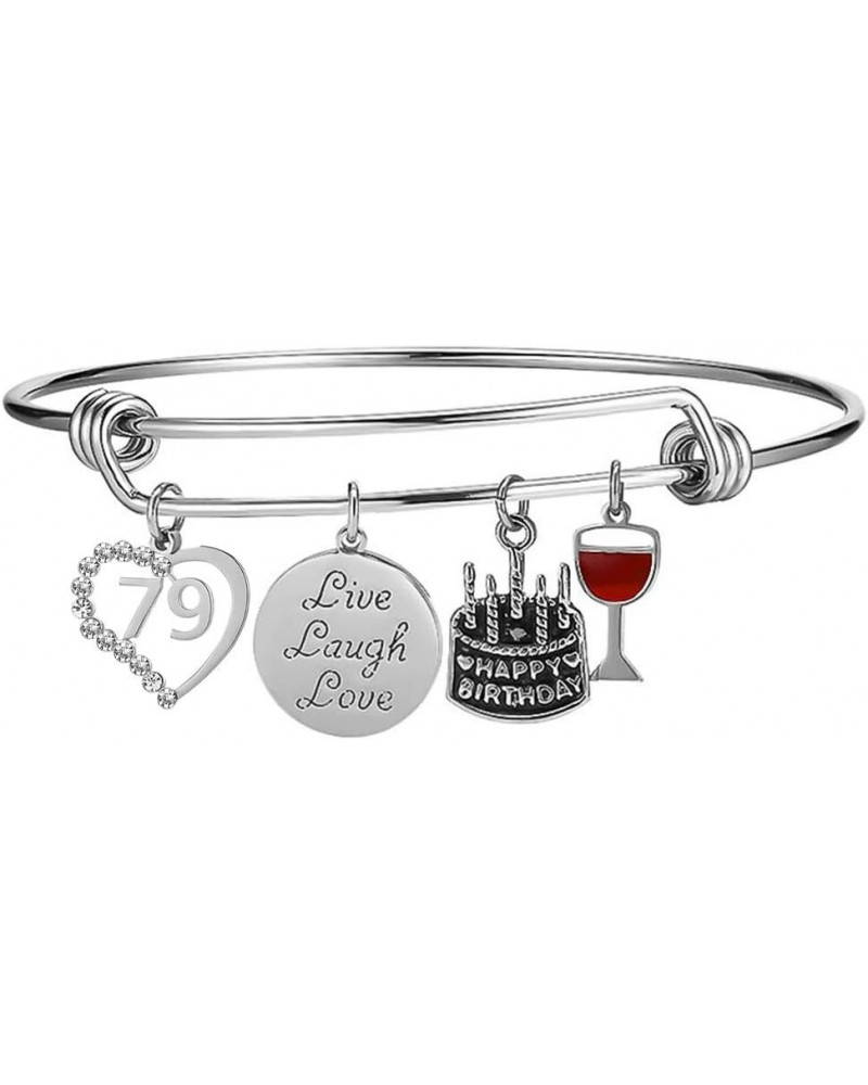 Birth Year 10 to 99 Happy Birthday Gifts Stainless Steel Expandable Bangle Charms Bracelet 79 $13.67 Bracelets