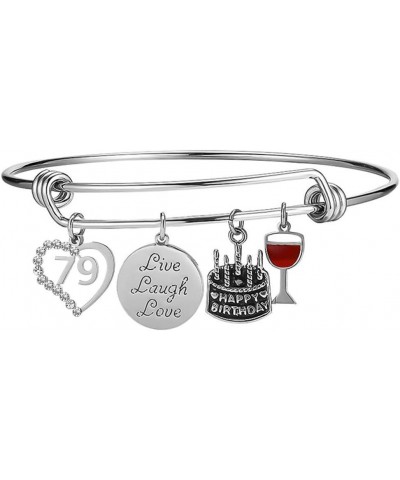 Birth Year 10 to 99 Happy Birthday Gifts Stainless Steel Expandable Bangle Charms Bracelet 79 $13.67 Bracelets