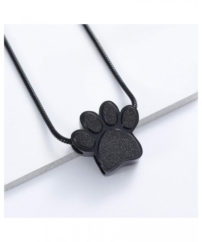 Dog Paw Shaped Cremation Jewelry for Ashes Cute Urn Necklaces for Dog Cat Stainless Steel Keepsake Pendant Ashes Locket for W...