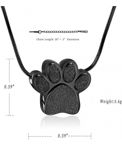 Dog Paw Shaped Cremation Jewelry for Ashes Cute Urn Necklaces for Dog Cat Stainless Steel Keepsake Pendant Ashes Locket for W...