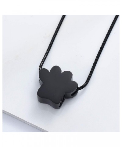 Dog Paw Shaped Cremation Jewelry for Ashes Cute Urn Necklaces for Dog Cat Stainless Steel Keepsake Pendant Ashes Locket for W...